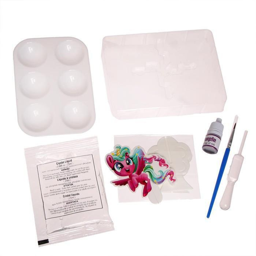 Набор для опытов "Выращивание удивительных кристаллов" Сказочные единороги, в пакете (Эврики)