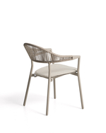 Уличный стул Alimia из бежевого алюминия с бежевой веревкой