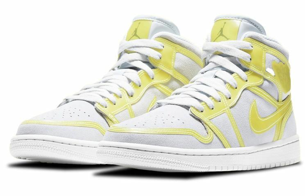 Кроссовки Jordan Air Jordan 1 Mid Lx "Opti Yellow" (Женская размерная сетка)