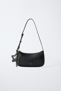 ZARA СУМКА С ПОДВЕСКАМИ, ЧЕРНЫЙ