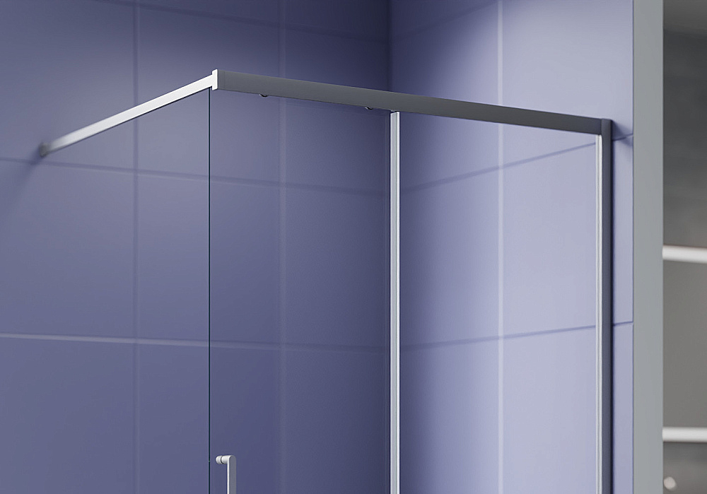 Душевое ограждение Aquatek Walk in 120 AQ.WISL.120.1GM стекло прозрачное/профиль оружейная сталь