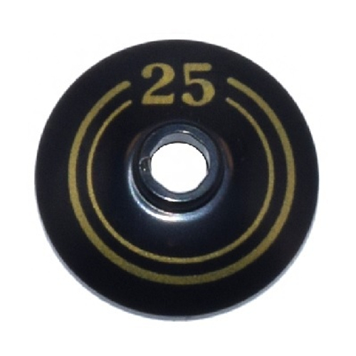 Перевернутая антенна с золотыми концентрическими кругами и рисунком «25» 4740pb024