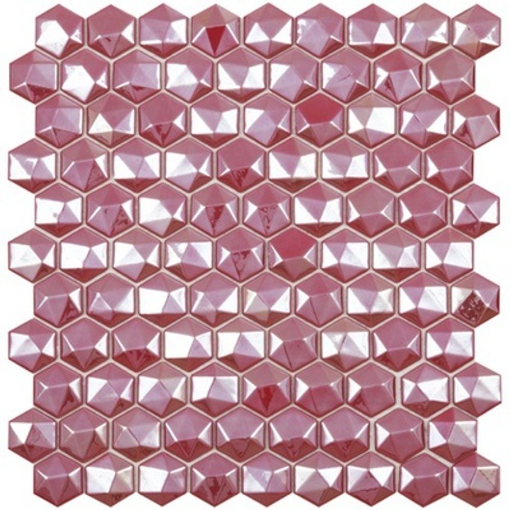 Мозаика Hex Diamond № 375D Красный (на сетке) (0,087м2)