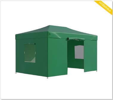 Тент-шатер быстросборный Helex 3x4,5х3м полиэстер зеленый