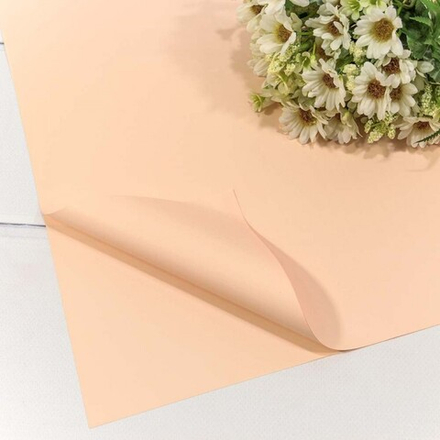 Упаковочная матовая пленка (0,6*0,6 м) Корейская, Абрикосовый, 20 шт.