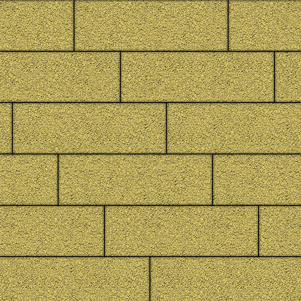 Тротуарная плитка ПРЯМОУГОЛЬНИК 750х250 мм - Гранит Желтый