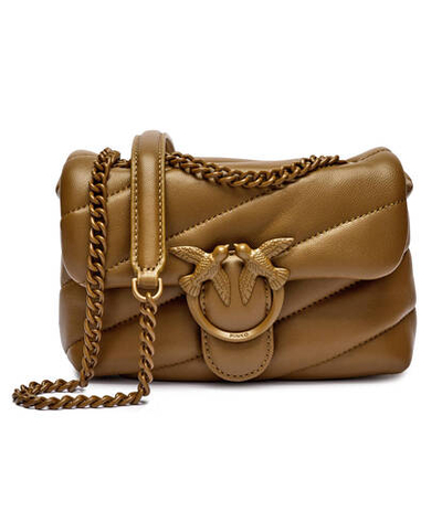 Кожаная сумка через плечо LOVE PUFF BABY CL Pinko - зеленый(100040 A1JO)