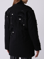 Телогрейка black FLOWERS, черная