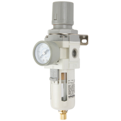 AW3000-03 Фильтр-масловлагоотделитель с манометром и регулятором давления 3/8"