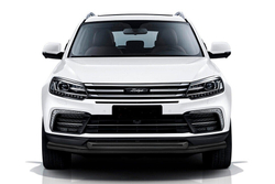 Защита переднего бампера Zotye Coupa (2013-2023) d57+d57 черная