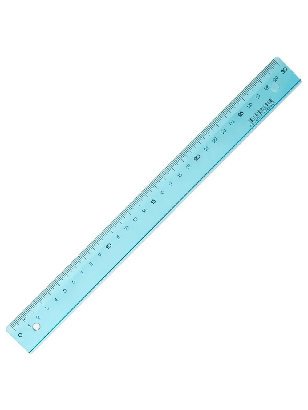 Линейка пластиковая 30 см Attache Bright Colours, голубая