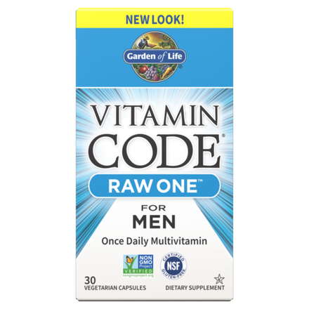 Garden of Life, Мультивитамины для мужчин, Vitamin Code Raw One For Men, 30 вегетарианских капсул
