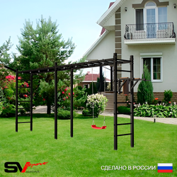 Уличная шведская стенка Sv Sport рукоход х 2 У54811 (Брусья/"Лодочка"/Кронш бокс)