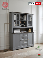 Буфет деревянный с 4 дверями Лэйквью 155х41х202 см, из натуральной сосны