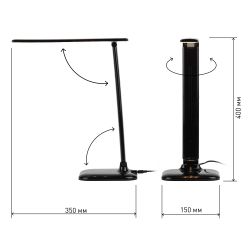 Настольный светильник ЭРА NLED-462-10W-BK светодиодный черный | Светодиодные настольные лампы