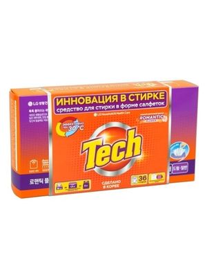 TECH Средство для стирки в листах romantic flower 36 шт