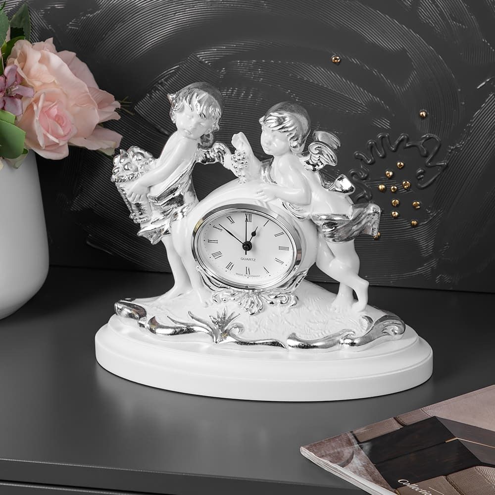 Часы настольные Путти малые Сильвер