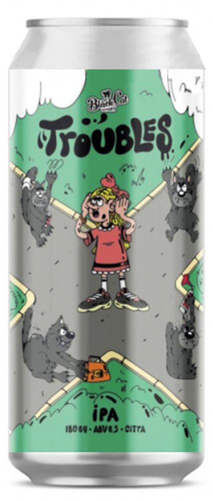 Пиво Блэк Кэт Траблз / Black Cat Troubles 0.45 - банка