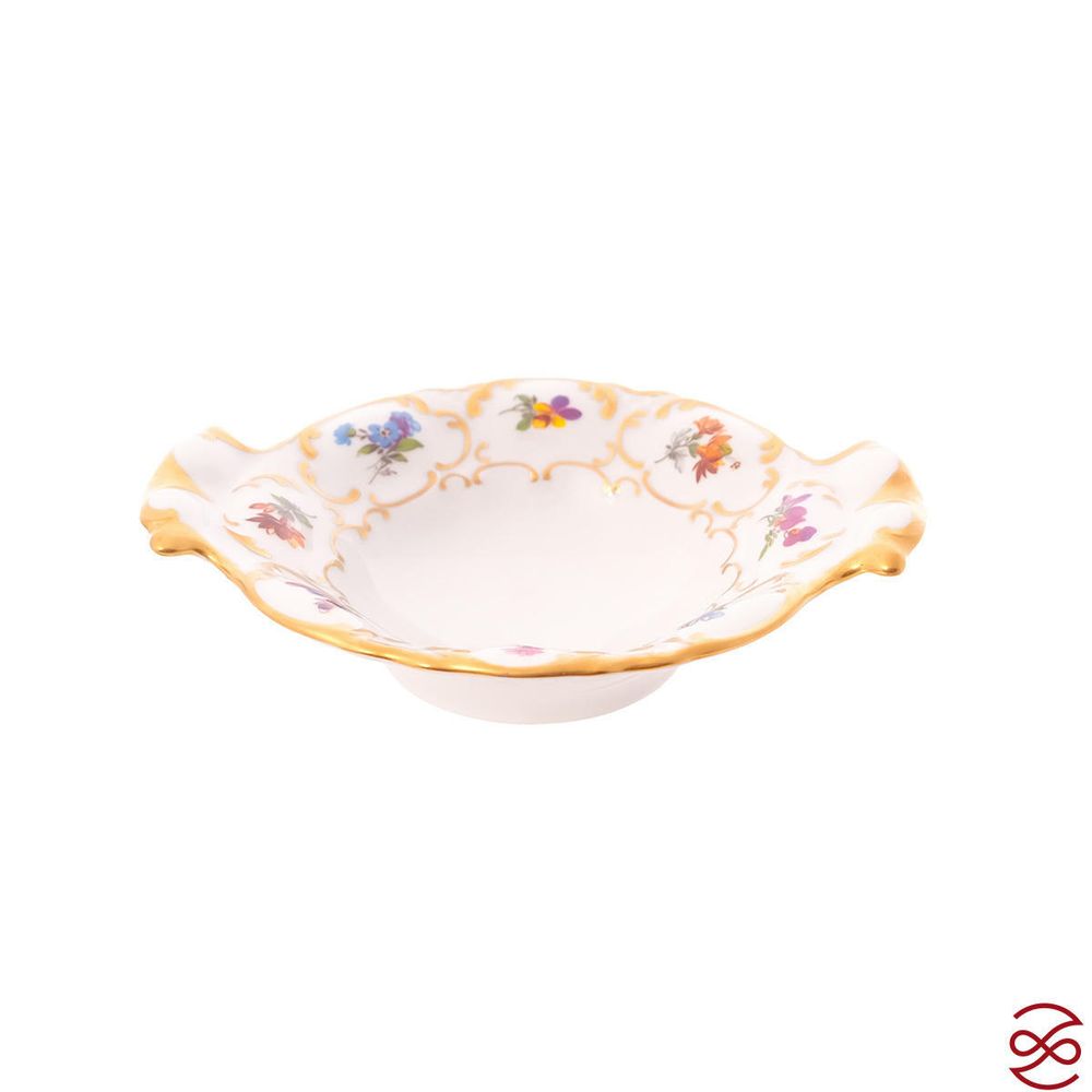 Конфетница Queen's Crown Мейсенский букет 18см