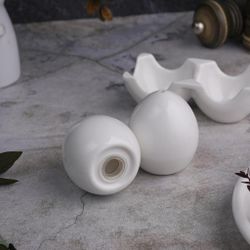 Набор для специй 2 предмета Яйцо на подставке белый фарфор P.L. Proff Cuisine [1]