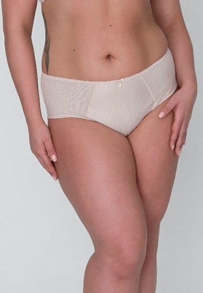 Женские трусики-слипы из ткани с тиснением (Размер: 6X) (Цвет: телесный)