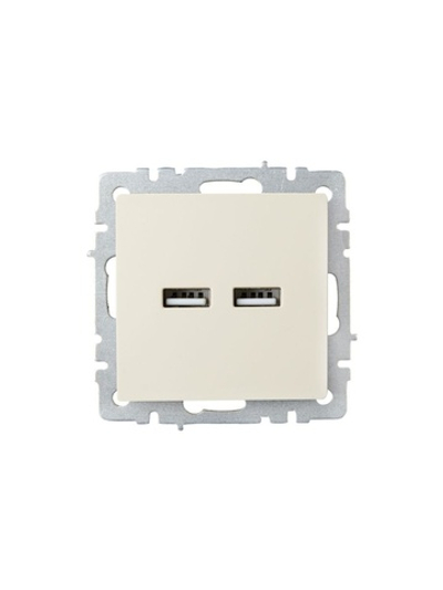 Розетка BRITE USB A+A 3.1А РЮ10-1-БрКр механизм беж. IEK BR-U21-D31-K10