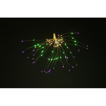 Светодиодная новогодняя гирлянда ЭРА ENIS-90M подвесной светильник Салют мультиколор 90 led 2*AA