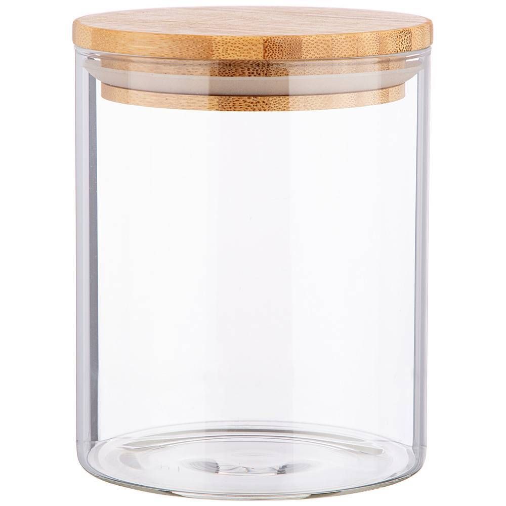 ЕМКОСТЬ ДЛЯ СЫПУЧИХ AGNESS "NATIVE", 850 МЛ БОРОСИЛИКАТНОЕ СТЕКЛО 10*13 СМ