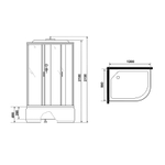 Душевая кабина Niagara Classic 120x80 NG-2310-14LP без гидромассажа