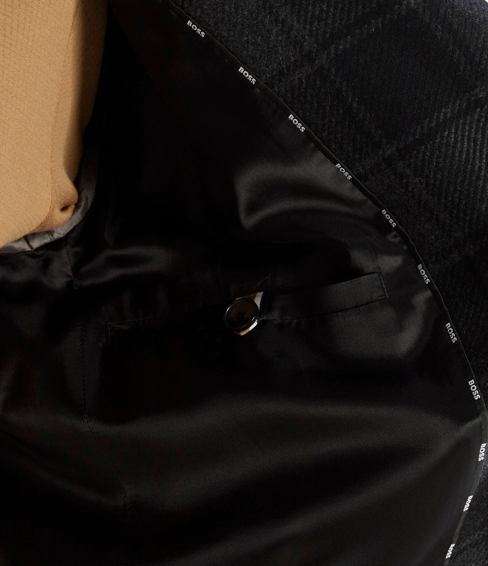 Хлопковое пальто h-hyde-c-224 BOSS BLACK - черный(50502270)