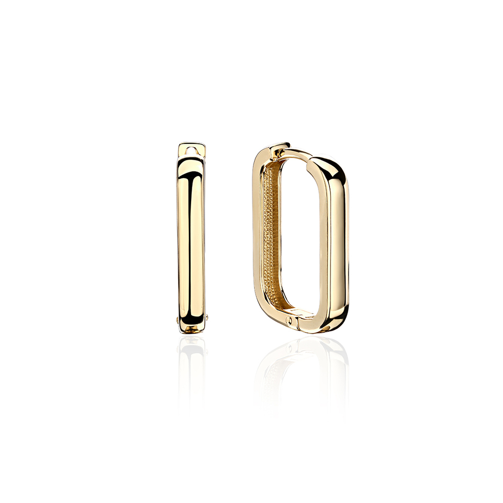 Серьги конго из жёлтого золота 585 пробы JA-S-С0314061