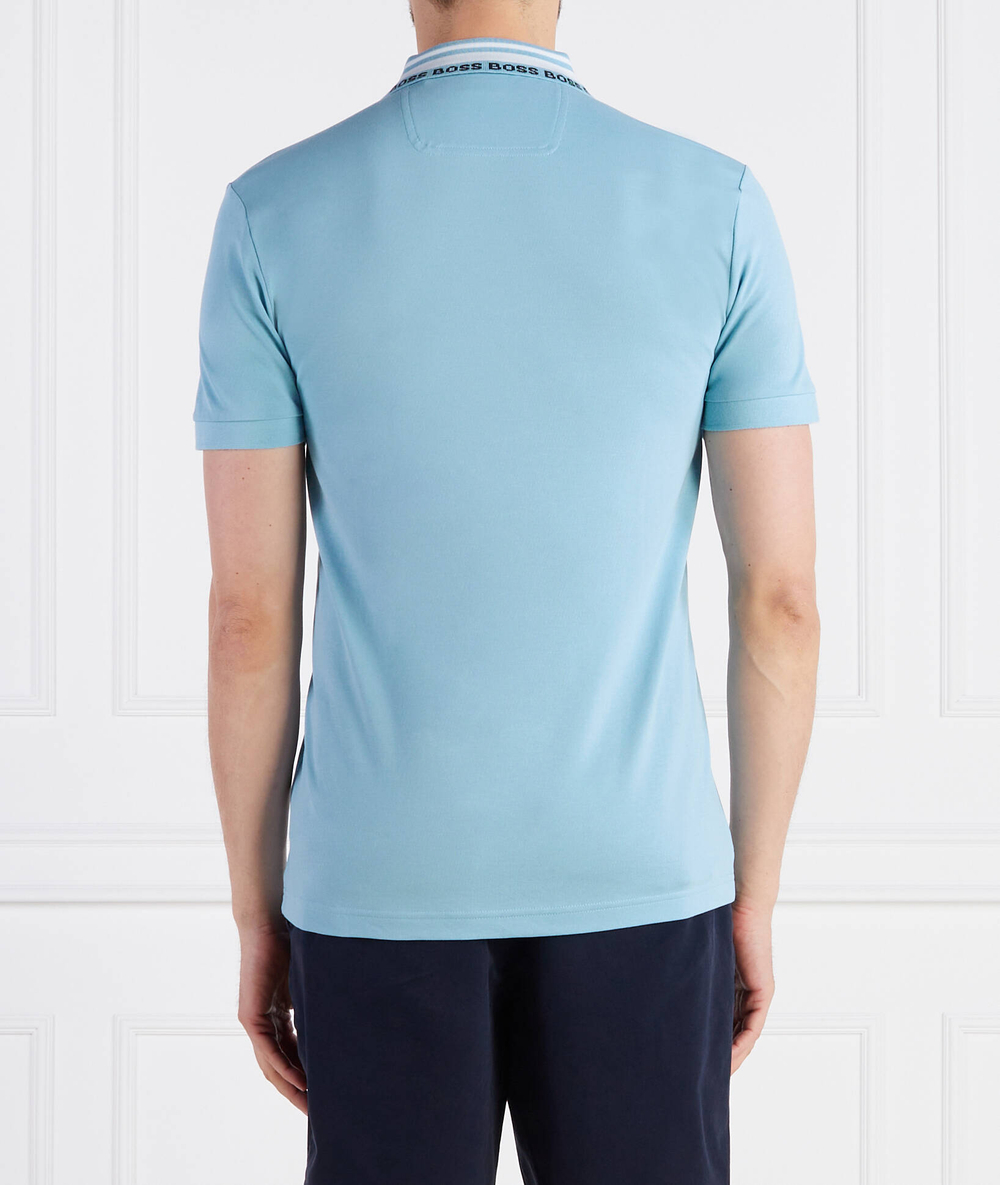 Поло Paule BOSS GREEN - голубой(50488270)