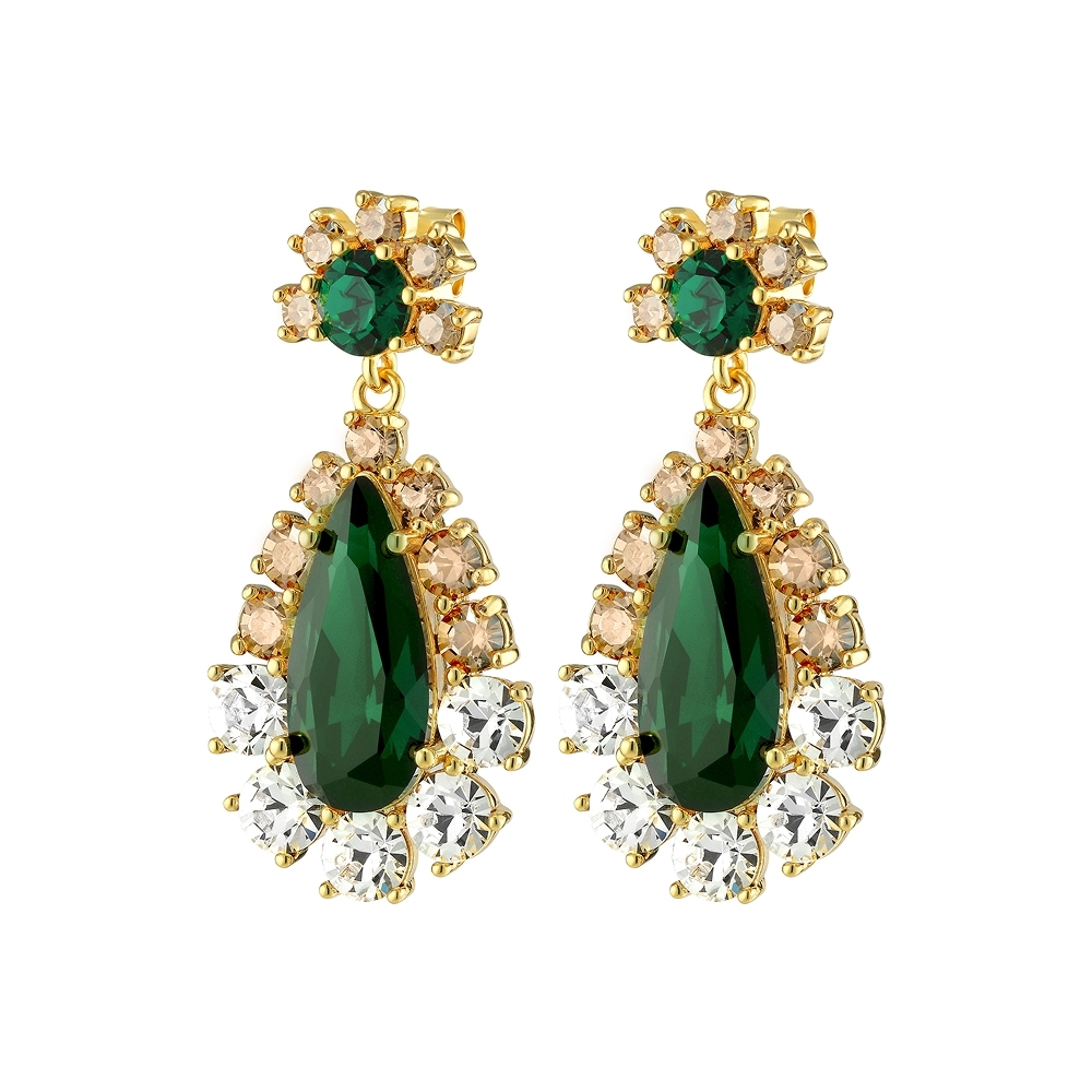 Серьги Dyrberg Kern LUCIA SG GREEN 390068