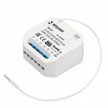 Релейный модуль любых видов нагрузки AC 230V 043299 белый TY-702-72-WTI-WTO-PS-IN (230V, 2x5A, ZB, 433Mhz) INTELLIGENT Arlight