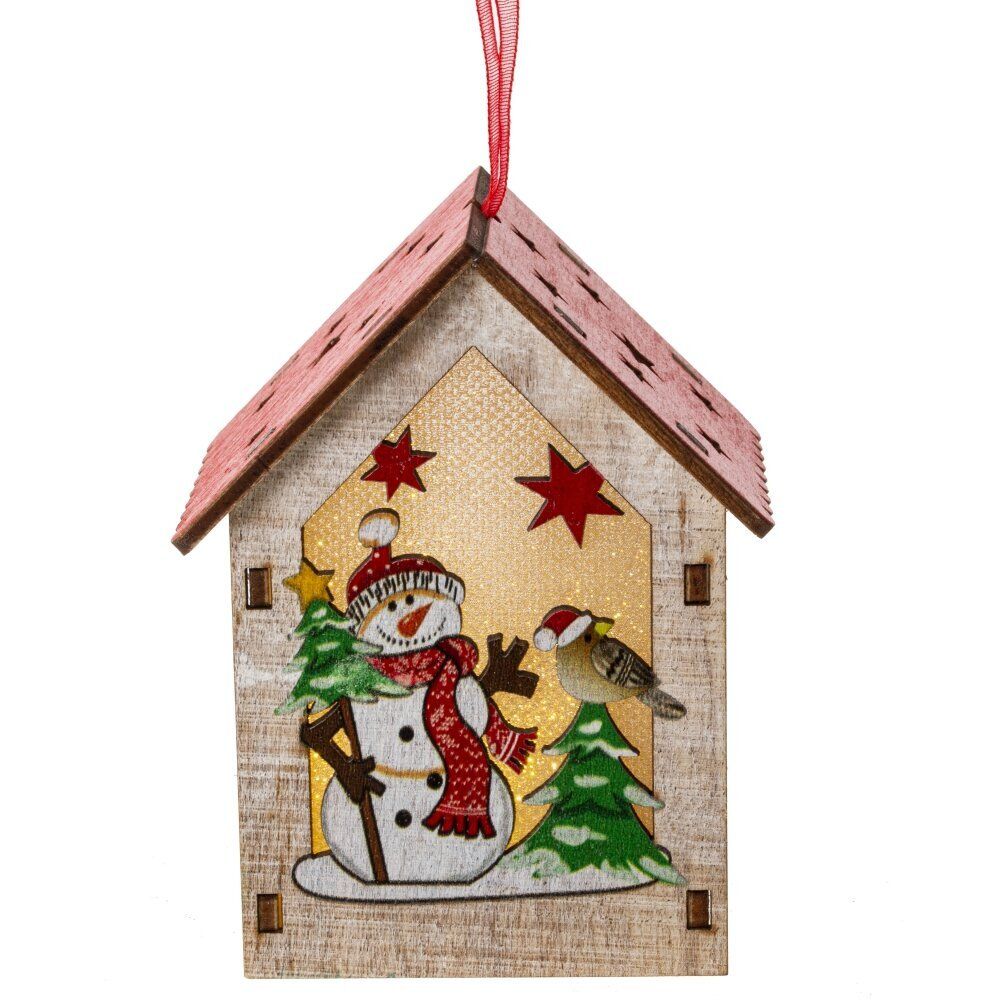 GAEM Изделие декоративное подвесное "Домик" с подсветкой, L5,5 W5 H9 см, 2в.