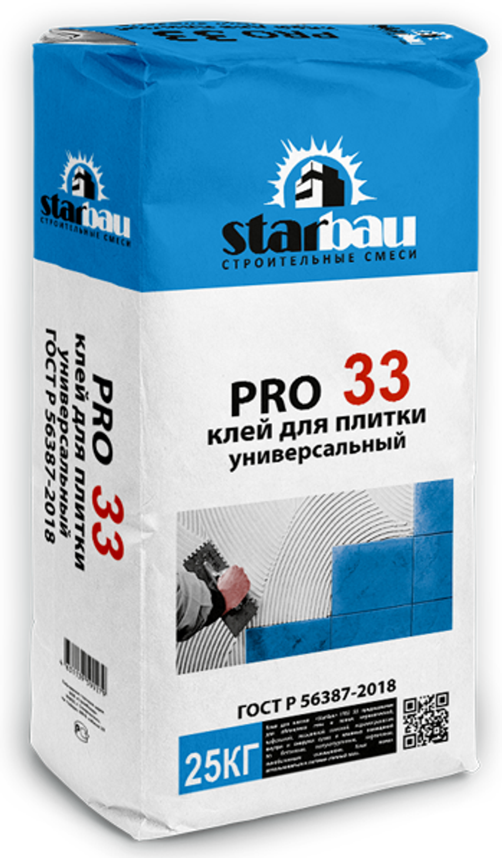 StarBau PRO 33 Клей для плитки универсальный C1 (25 кг)