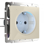 Розетка с подсветкой (слоновая кость)