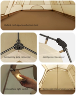 Палатка Naturehike Village 13 Ultimate Edition автоматическая 5-8-местная, с верандой, коричневая