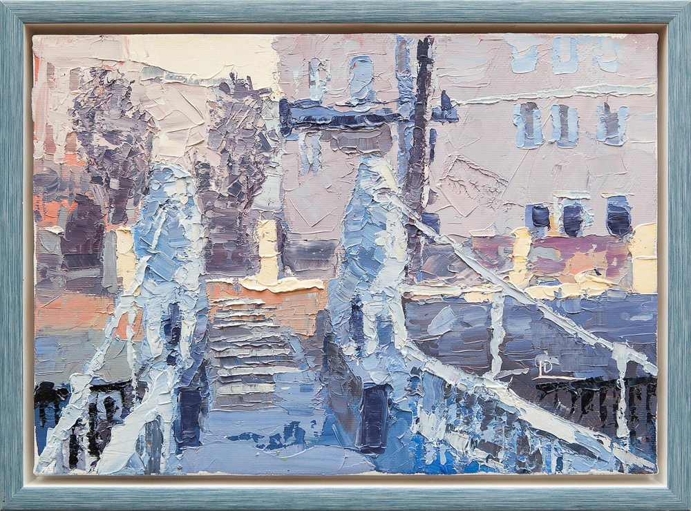 Картина маслом "Львиный мост" Лопушанский