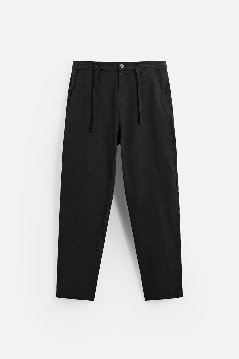 Брюки relaxed fit из хлопка и льна