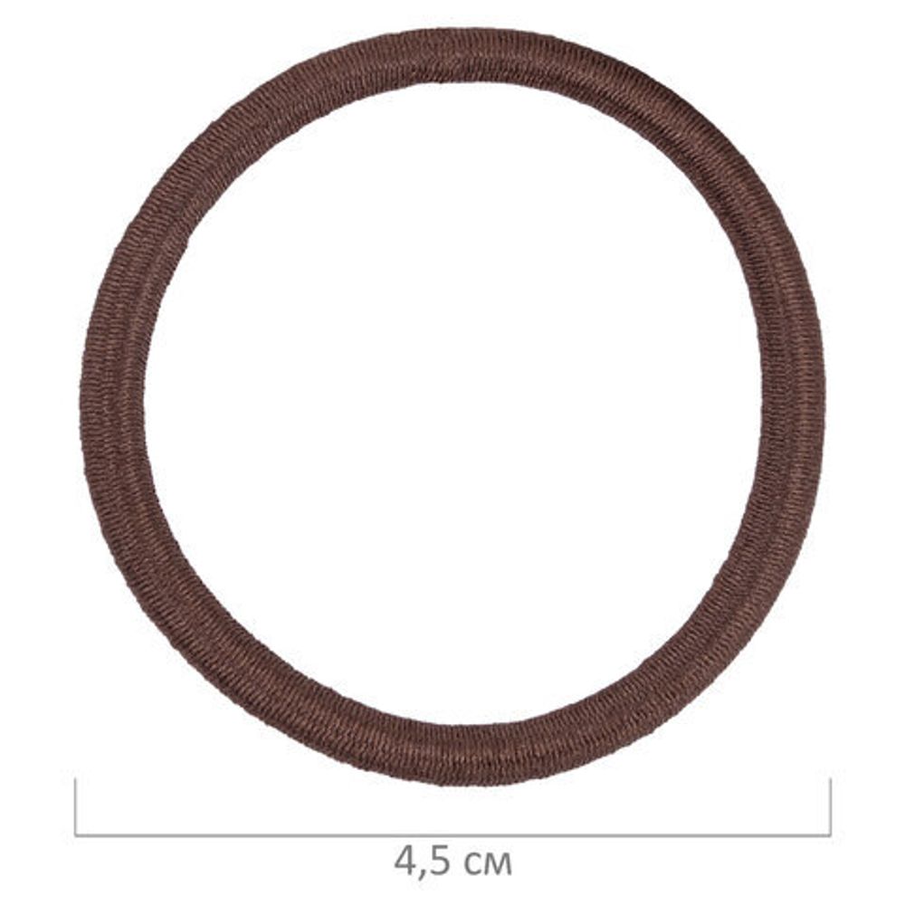 Резинки для волос НАБОР 12 шт., 0,4х14 см, чёрный, коричневый, бежевый, MONTE VITA, 457038