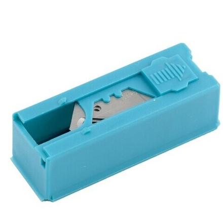 Лезвие сменные, 19 мм, трапециевидные крючкообразные, пластиковый пенал, 12 шт Gross