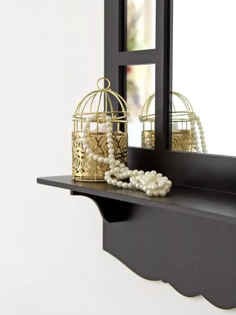 Зеркало на стену с полкой