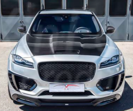 Карбоновый капот в стиле LM для Jaguar F-Pace 2016-2024 Ягуар