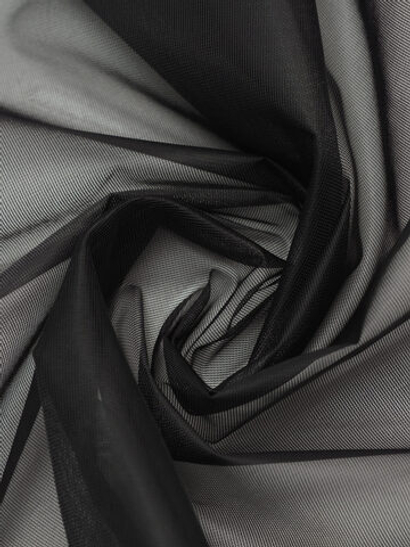 Сетка корсетная черная средней жесткости неэластичная метражом (Турция)