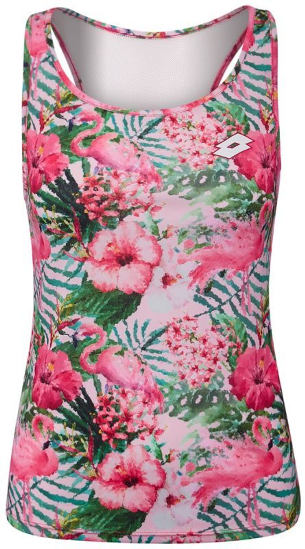 Женский топ теннисный Lotto Flamiflower Tank + Bra - print