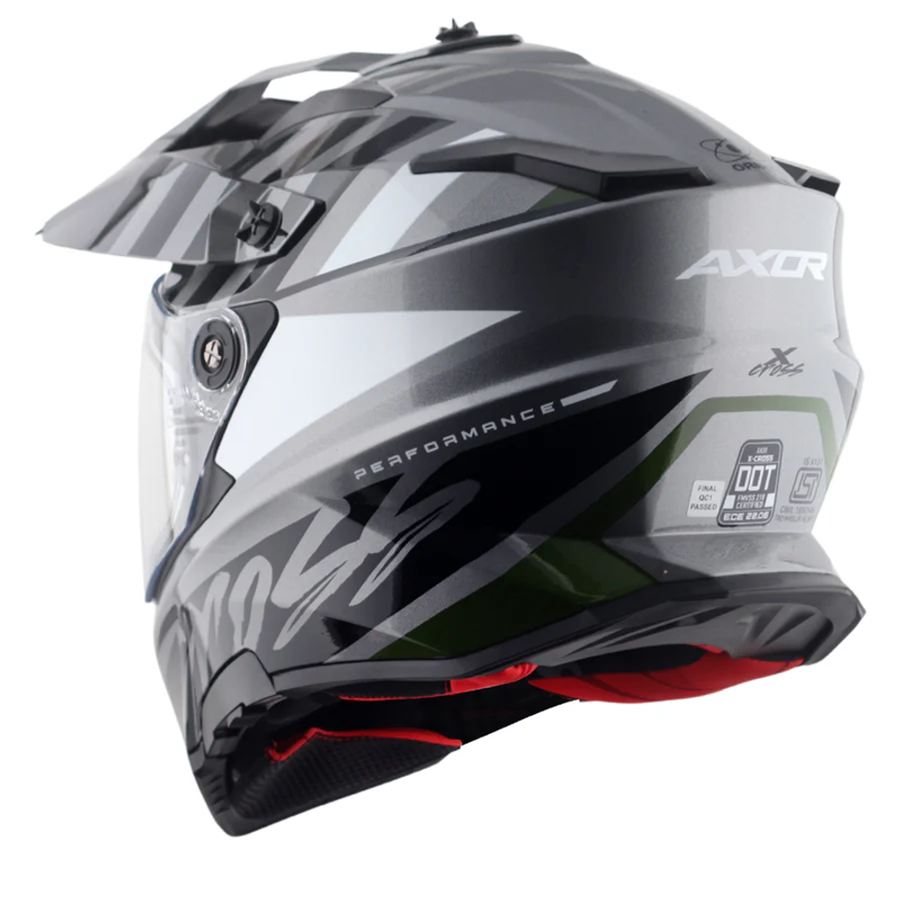 Шлем AXOR X-CROSS ORBIT D/V, с визором, цвет черный/серый (XL)