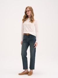 Джинсы прямые с вискозой "Сине-зеленый джинс" женские