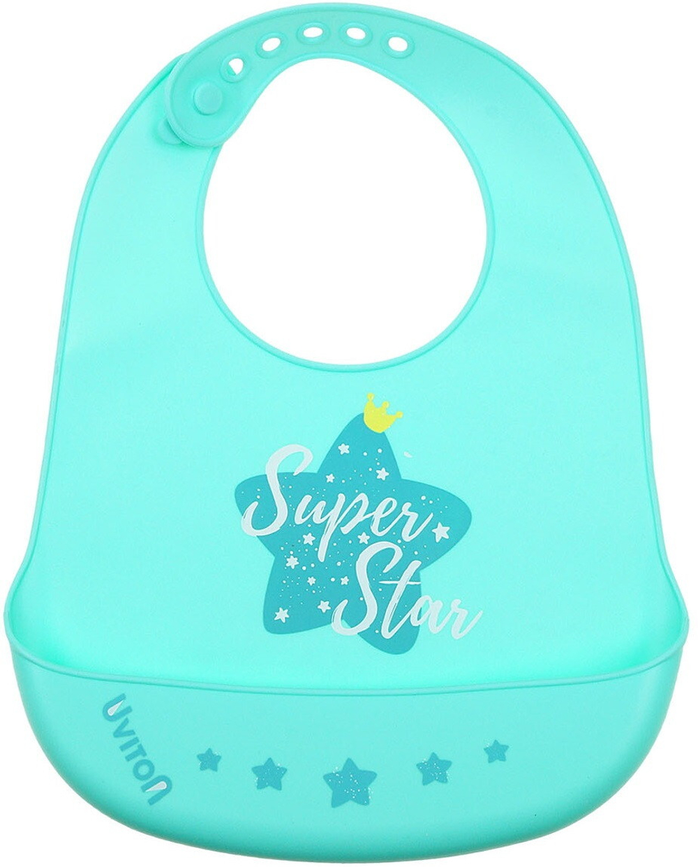 Uviton силиконовый нагрудник детский (kitty / moon / super star / wolf)