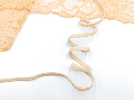 Резинка для укрепления (плотная), 6мм, бежевая, Lauma, (арт: RU/6-126), м